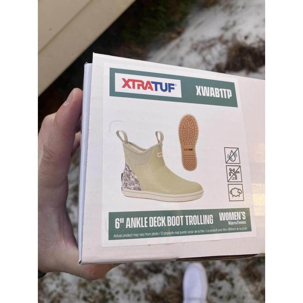Xtratuf Women's 6" Gray Fleece Lined Ankle Deck Boots XWAB1TP Cold Weather Sz 6 - Picture 9 of 9
